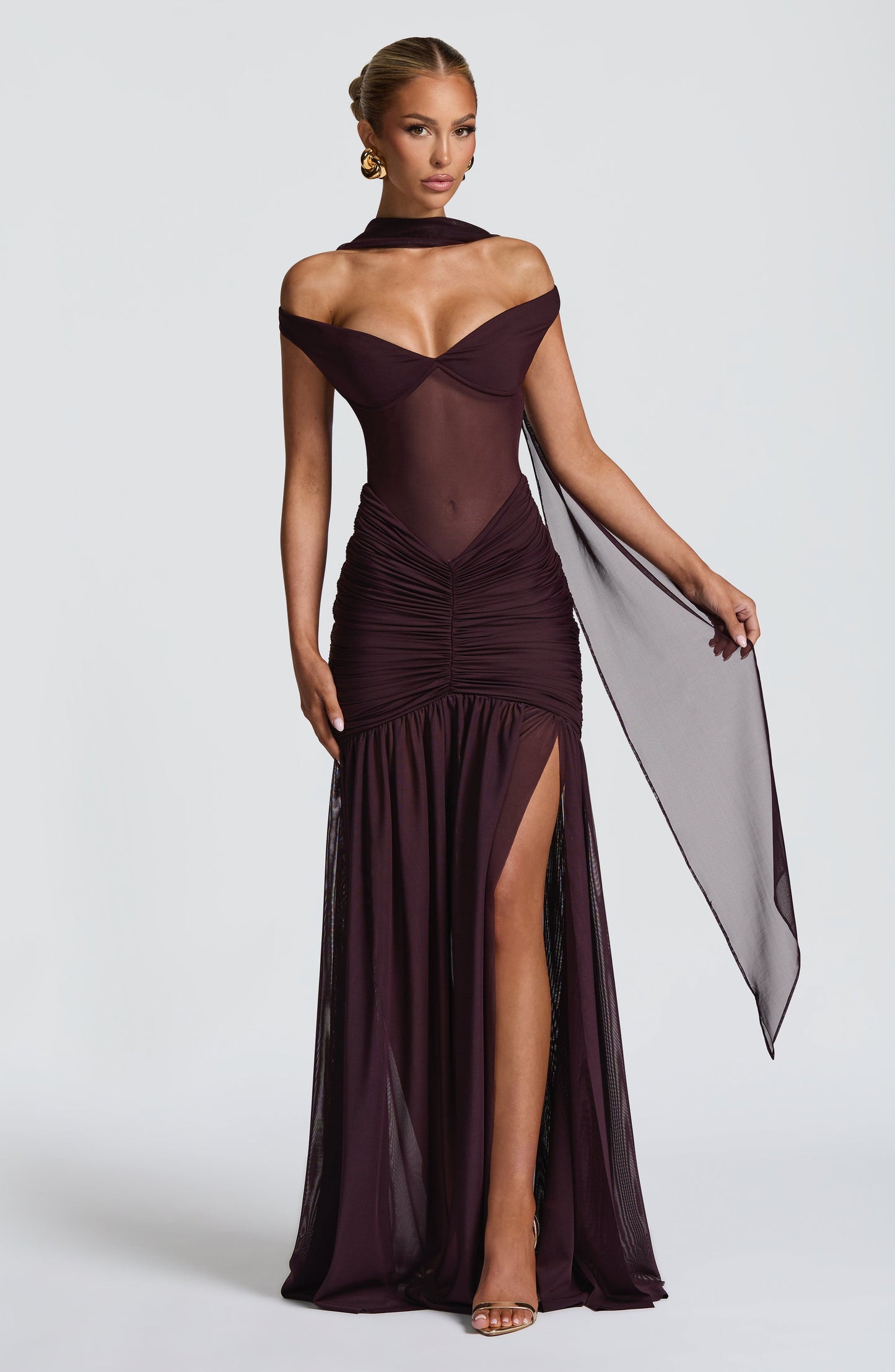 Alaia Plum Maxi Dress in XS - image 14
