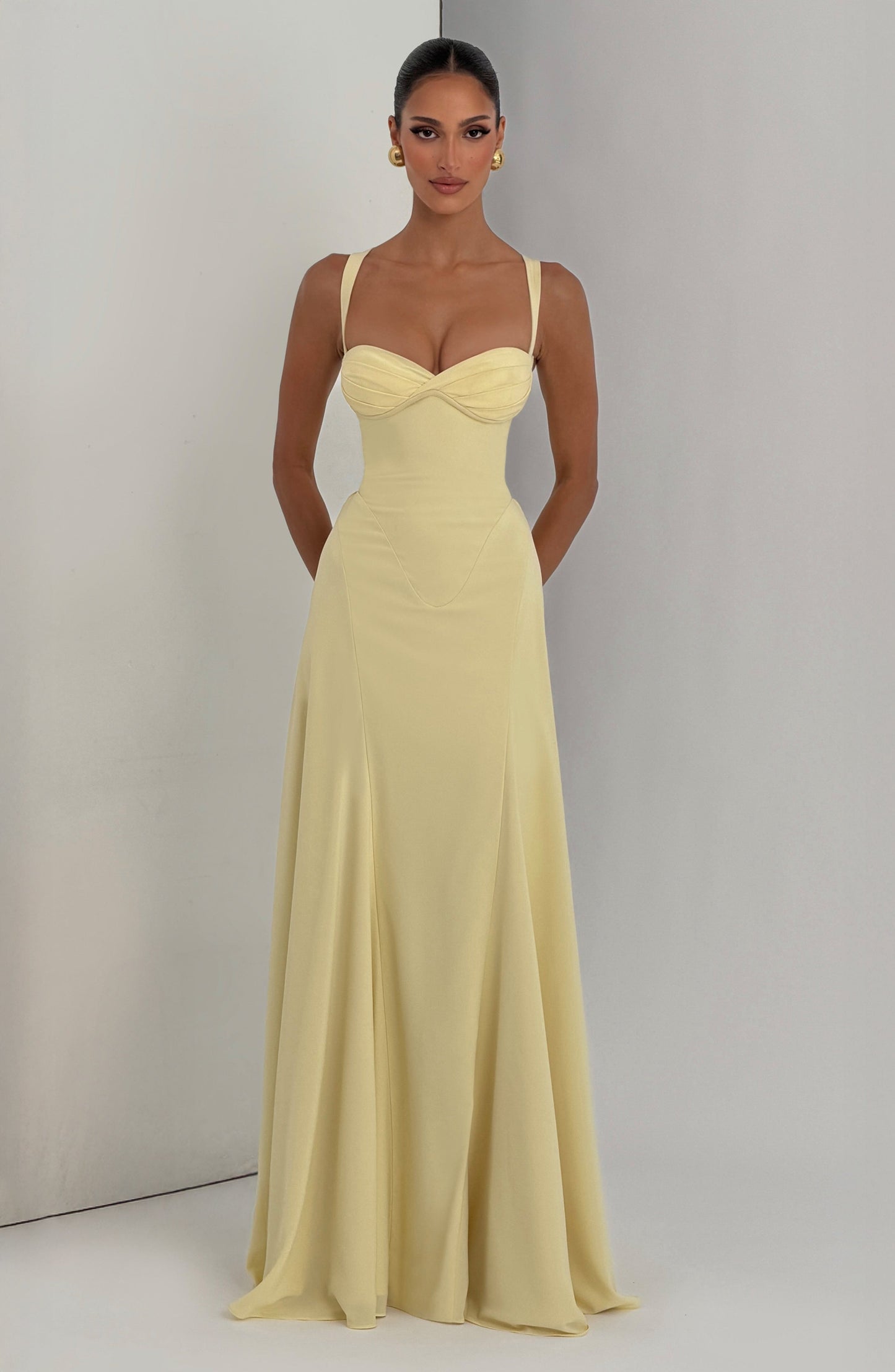 Chloe Lemon Maxi Summer Dress