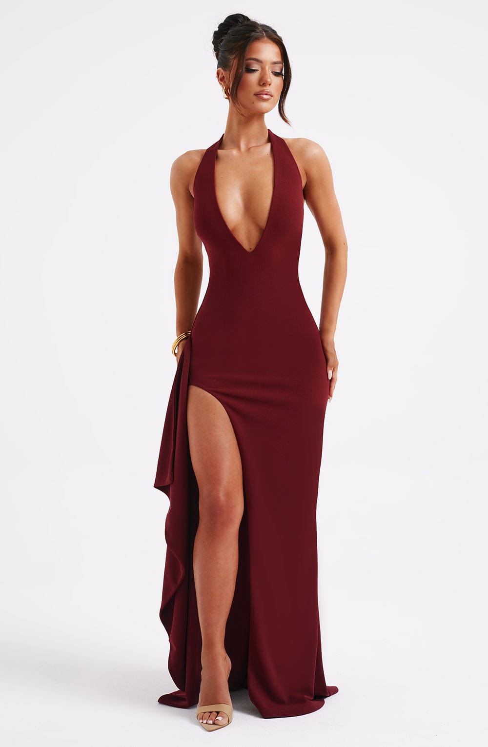 Luella Burgundy Maxi Dress in XS - image 6