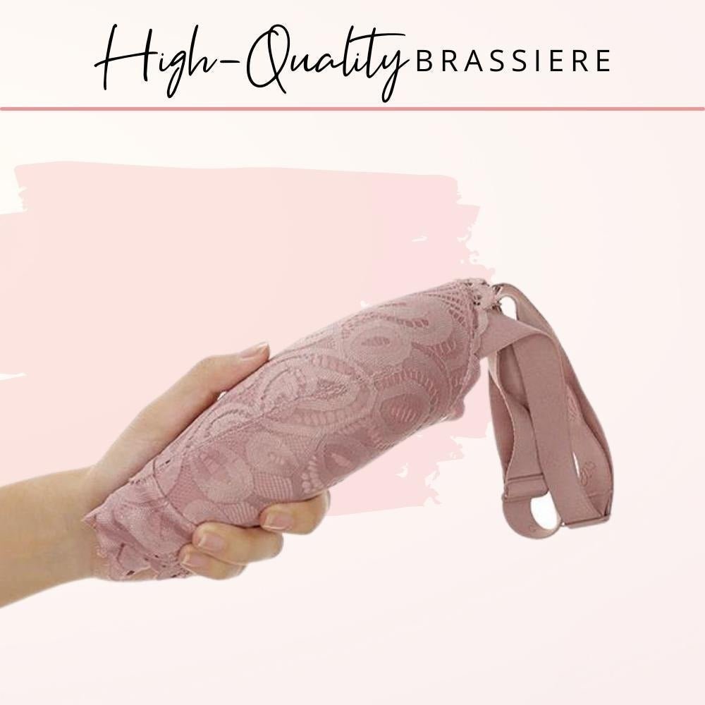 CloudSoft Lace Front Closure Wireless Push-Up Bra