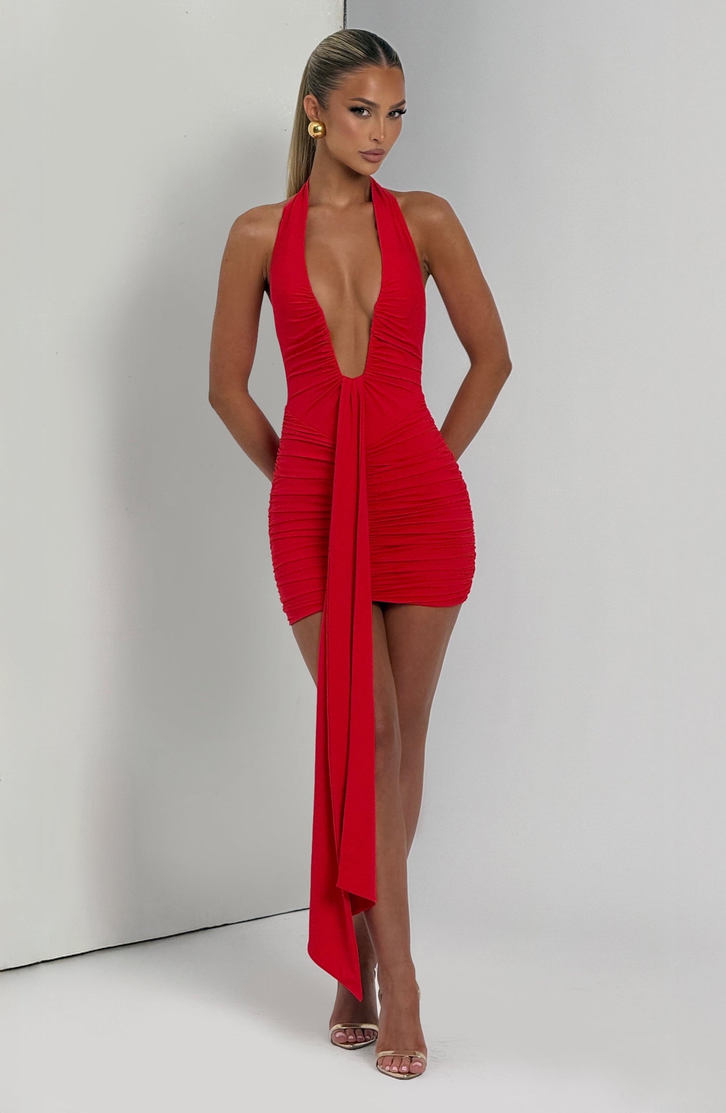 Sophia Red Mini Sundress - Perfect for Summer