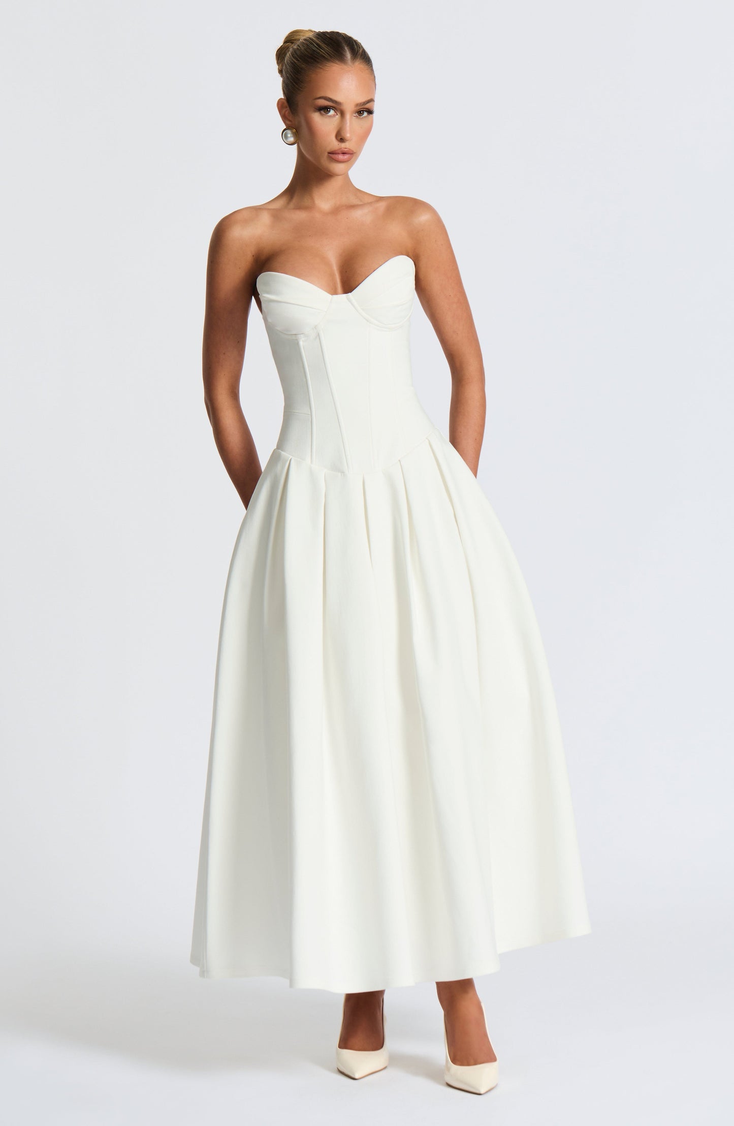 Chloe Ivory Midi Summer Dress