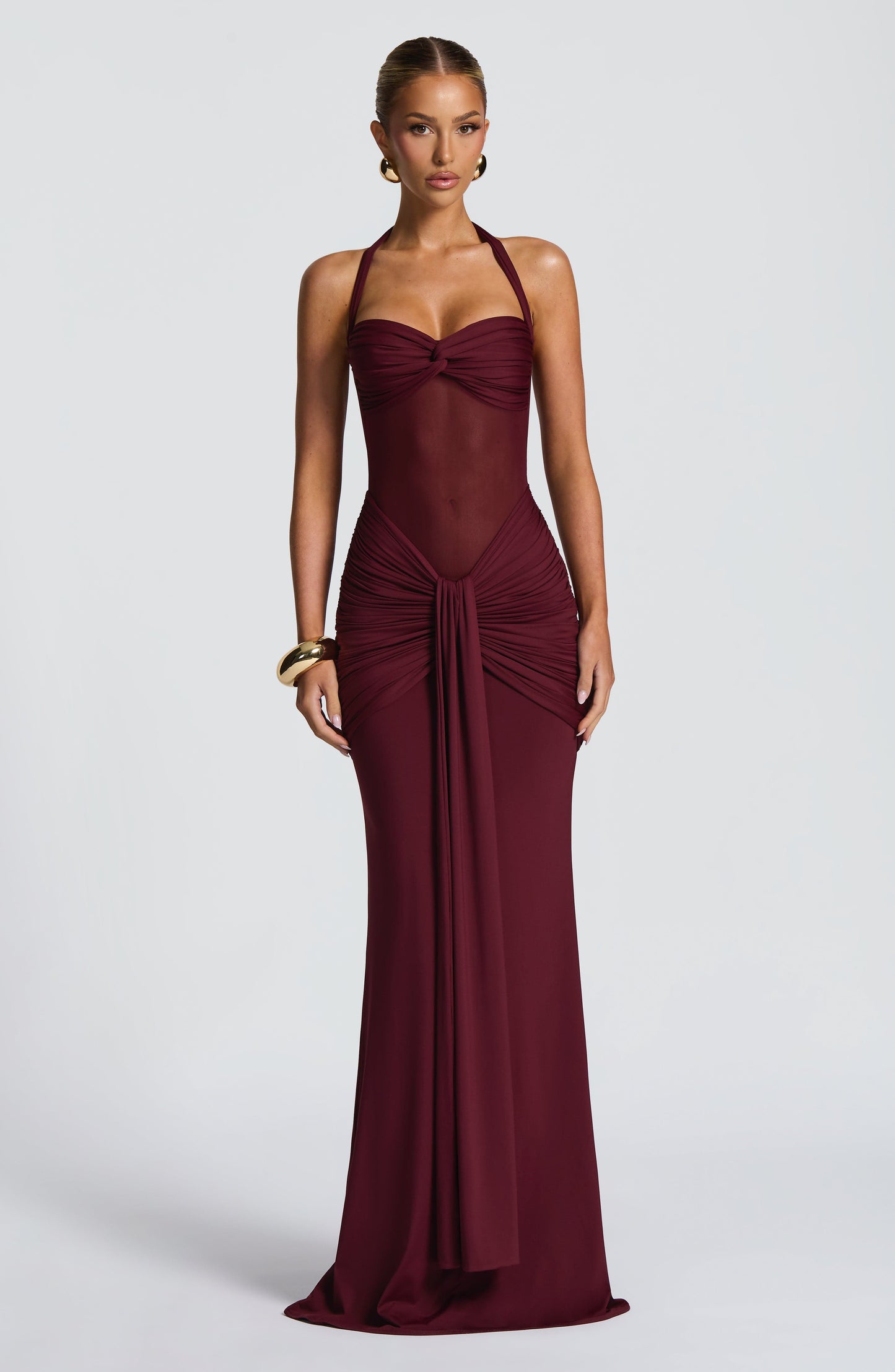 Sophia Cherry Lacquer Maxi Summer Dress