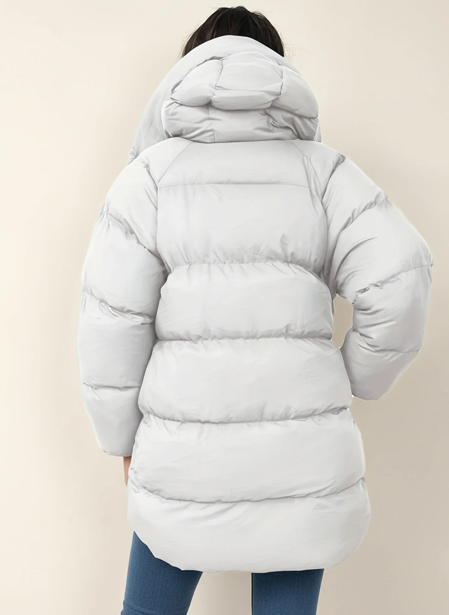 Roomy Winter Puffer Coat in Black - image 11