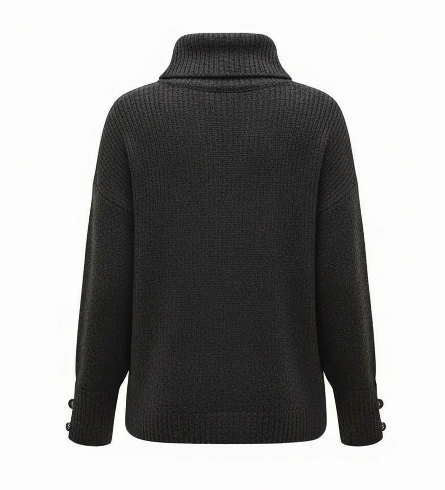 Loose Fit Cowl Neck Sweater in White - image 7