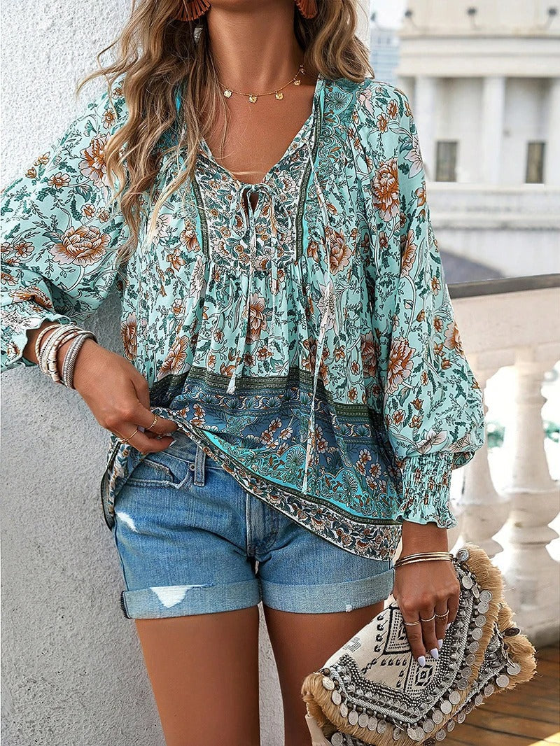Luvrefashion | Linda Chic Floral Summer Blouse in Pink - image 8