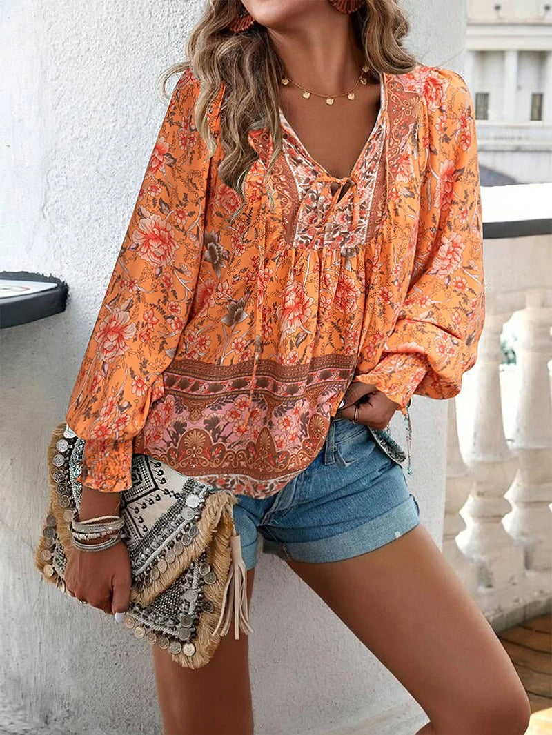 Luvrefashion | Linda Chic Floral Summer Blouse in Pink - image 10
