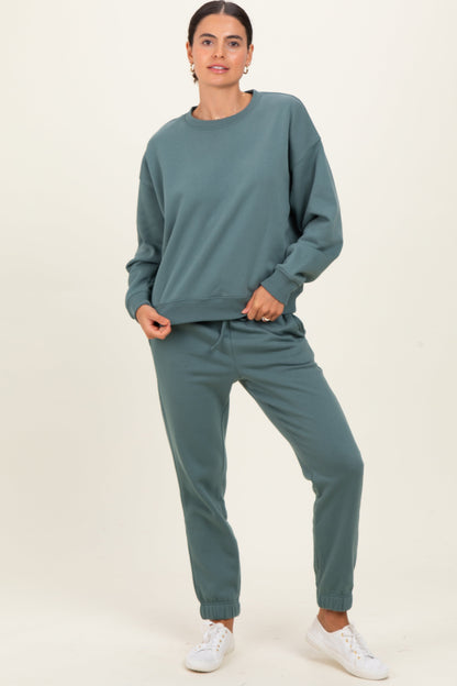 Jade Relaxed-Fit Fleece Pullover & High-Rise Jogger Set
