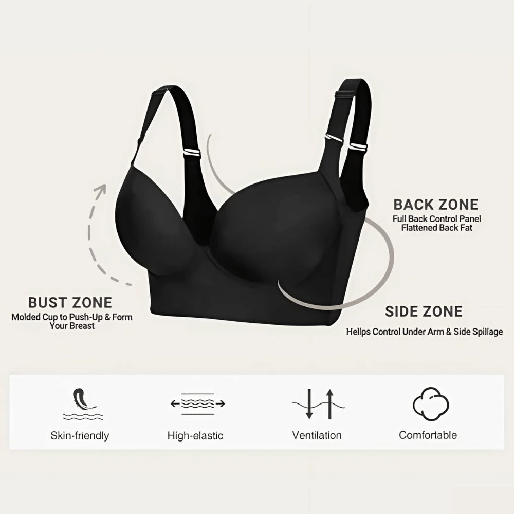 Back Smoothing Push-Up Bra with Flexible Contour Underwire
