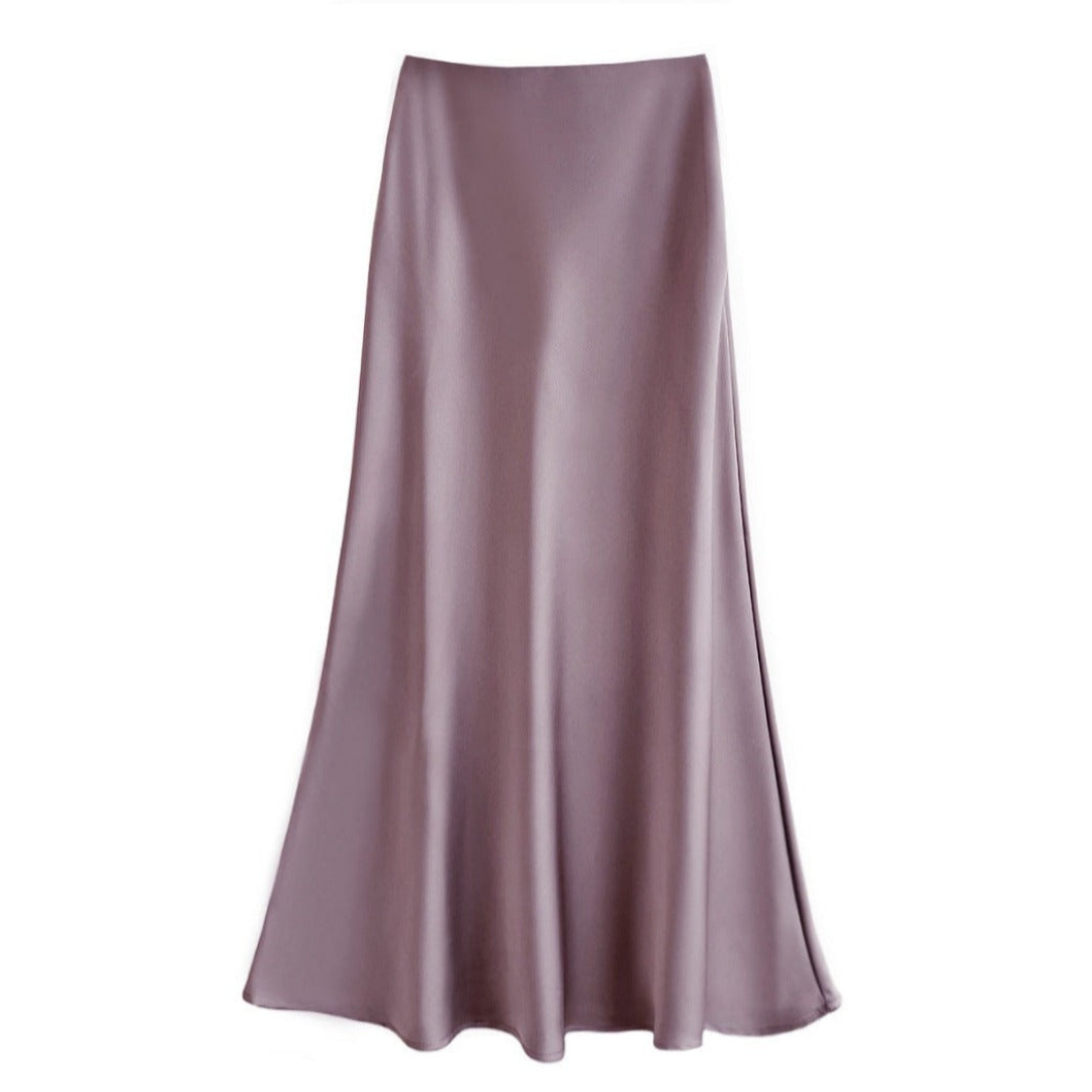 Grace Elegant Midi Skirt in Light Blue - image 9