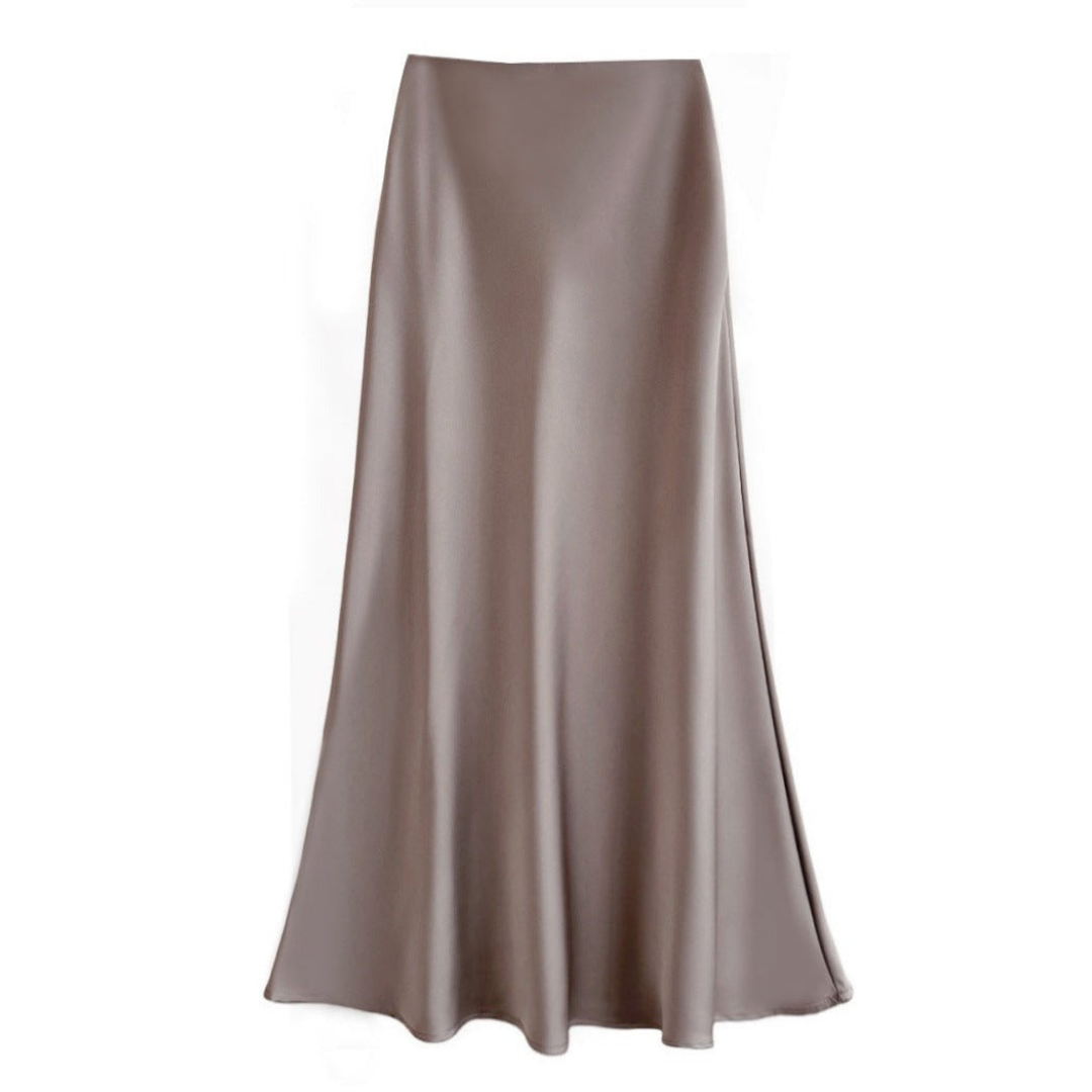 Luvrefashion | Grace Elegant Midi Skirt in Light Blue - front view
