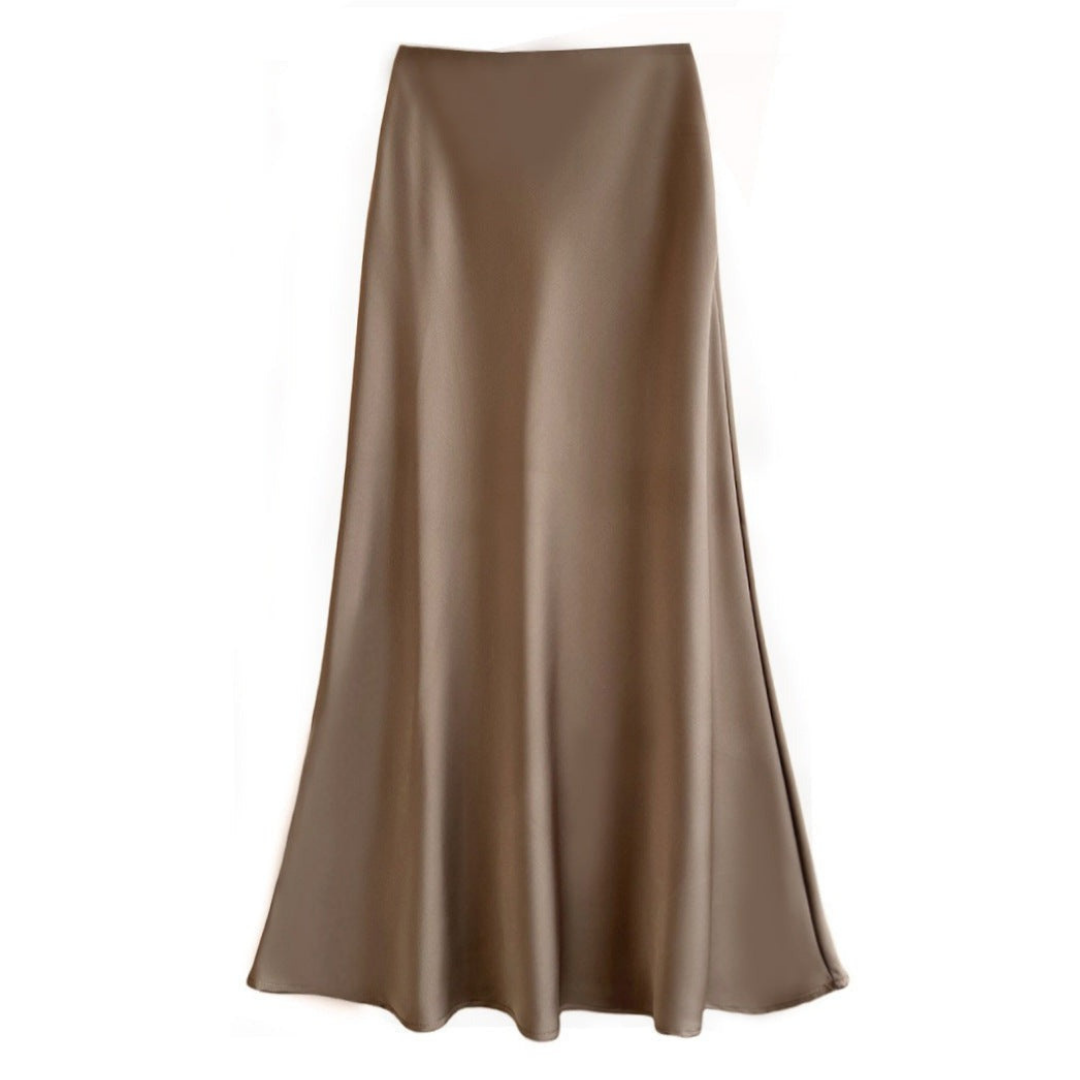 Luvrefashion | Grace Elegant Midi Skirt in Light Blue - back view