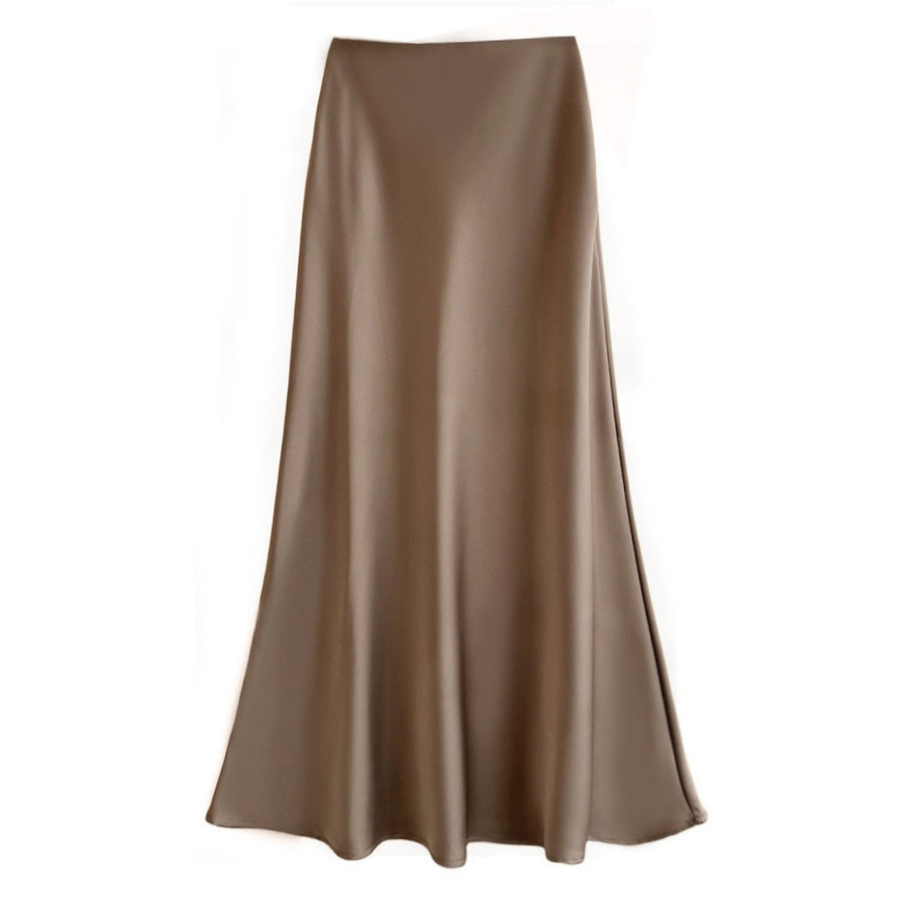 Luvrefashion | Grace Elegant Midi Skirt in Light Blue - back view