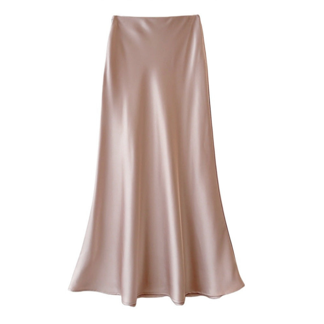 Luvrefashion | Grace Elegant Midi Skirt in Light Blue - detail view
