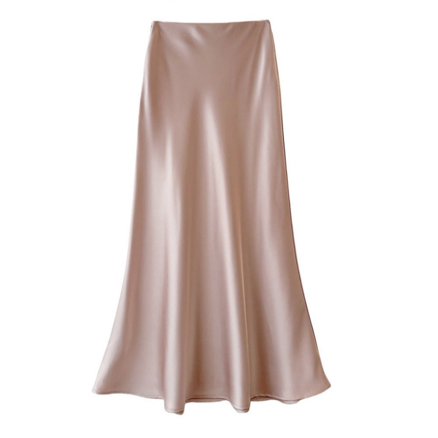 Luvrefashion | Grace Elegant Midi Skirt in Light Blue - detail view