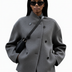 Women's Transitional Two-Piece Set | Structured Fabric - Gray
