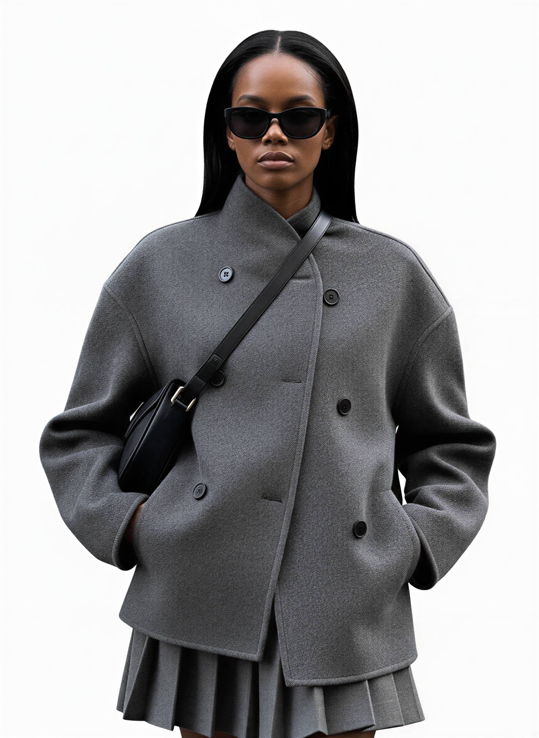 Transitional Two Piece Set Structured Fabric in Gray - image 8