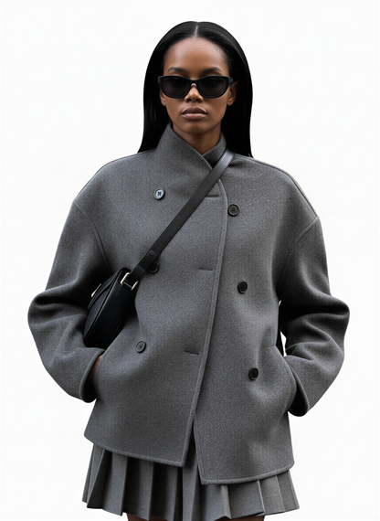 Transitional Two Piece Set Structured Fabric in Gray - image 8