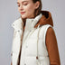 Removable Hood Quilted Vest - White