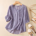 Sue | Stylish Asymmetrical Button-Down Tunic - Purple