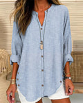 Betty | Chic Women's Loose Fit Long Sleeve Button-Up Blouse