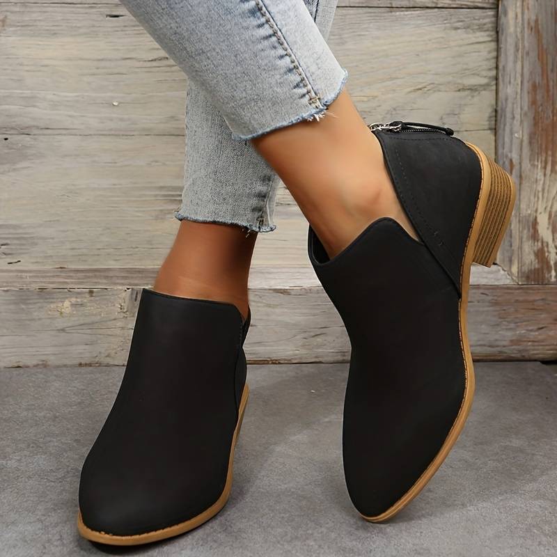 Luvrefashion | Lena Pointed Toe Wedge Ankle Boots in Green - image 7