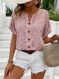 Wolena | Women's Easygoing Floral Button-Up Blouse