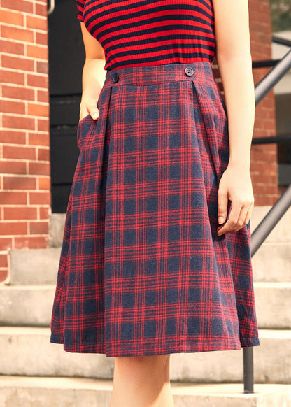 ModCloth Autumn Button-Detail Midi Skirt with Pockets