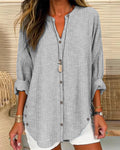 Betty | Chic Women's Loose Fit Long Sleeve Button-Up Blouse