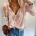 Kelly | Chic Boho Blouse Featuring a Cutout Neckline