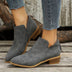 Lena | Women's Pointed Toe Wedge Ankle Boots - Gray