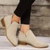 Lena | Women's Pointed Toe Wedge Ankle Boots - Beige