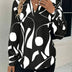 Stella | Printed Long Sleeve Blouse for Women - Black