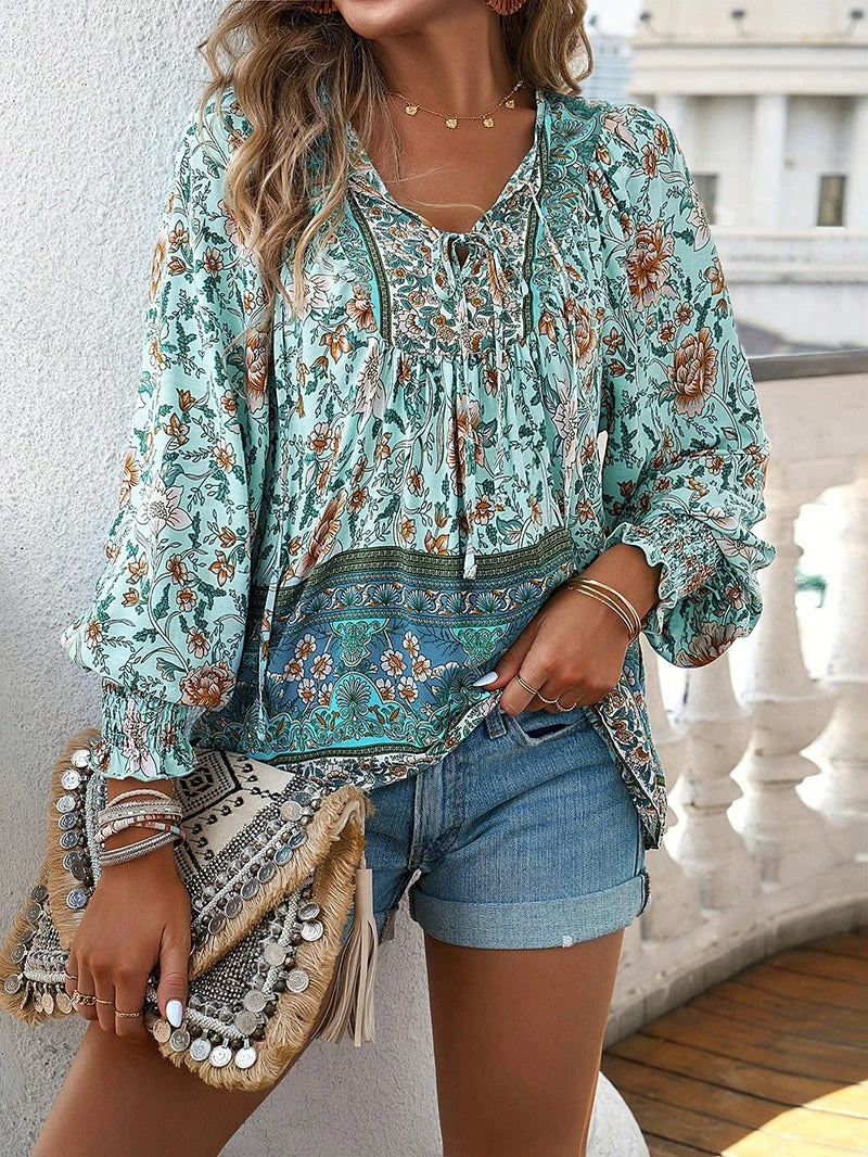 Luvrefashion | Linda Chic Floral Summer Blouse in Pink - image 7