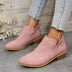 Lena | Women's Pointed Toe Wedge Ankle Boots - Pink