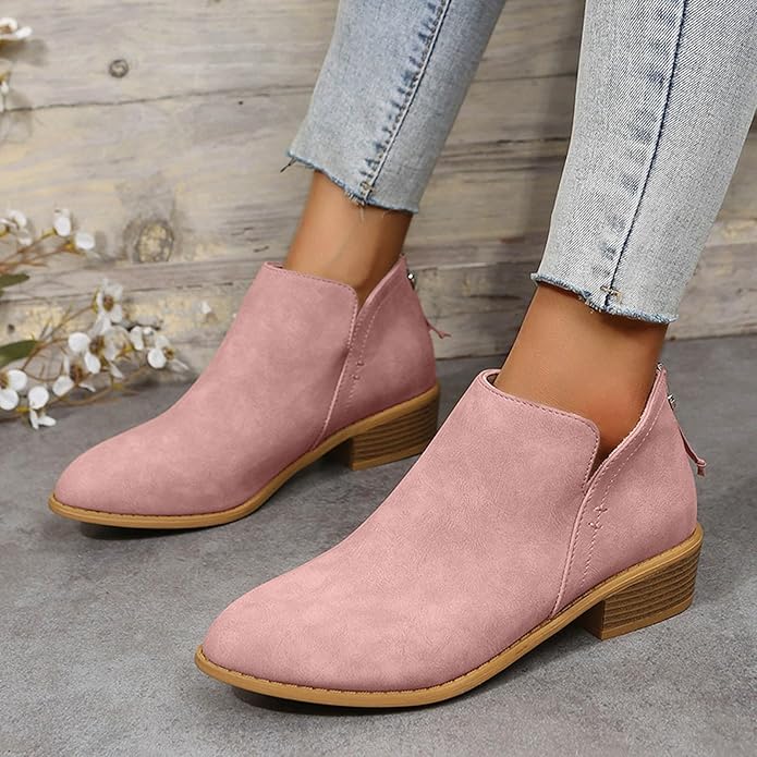 Luvrefashion | Lena Pointed Toe Wedge Ankle Boots in Green - image 9