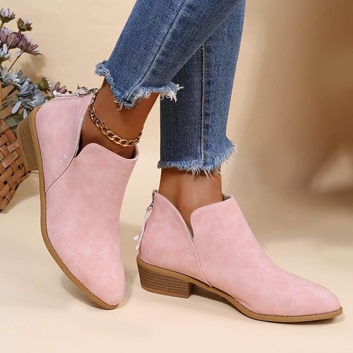 Luvrefashion | Lena Pointed Toe Wedge Ankle Boots in Green - image 10
