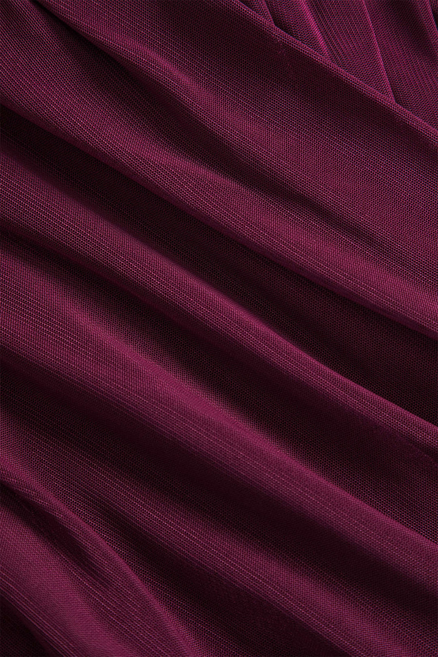 Luvrefashion | Fern Long Sleeve Ruched Mesh Top in Burgundy - styled look