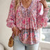 Linda | Chic Floral Summer Blouse - Pink