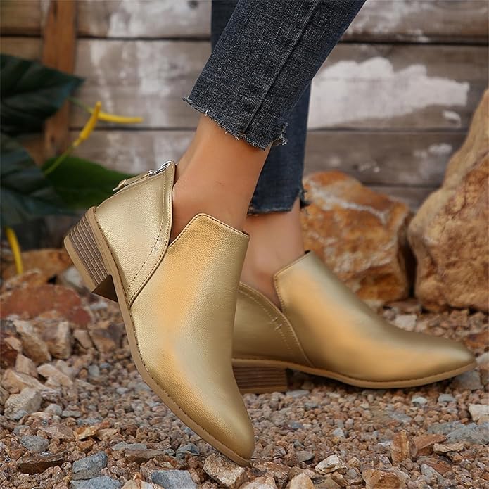 Luvrefashion | Lena Pointed Toe Wedge Ankle Boots in Green - image 19