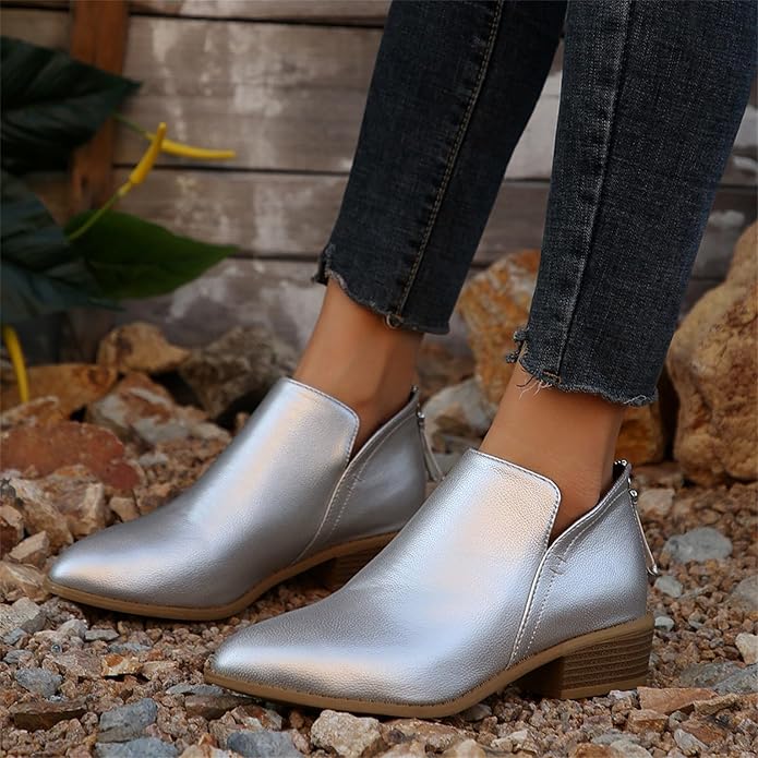 Luvrefashion | Lena Pointed Toe Wedge Ankle Boots in Green - image 20