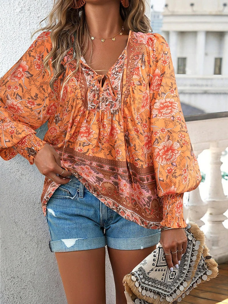 Luvrefashion | Linda Chic Floral Summer Blouse in Pink - image 11