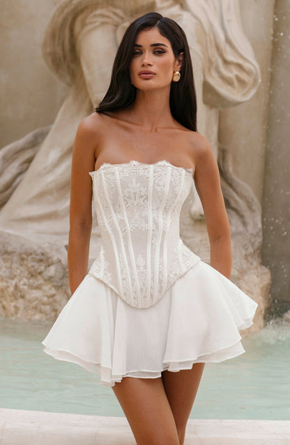 Sophia Ivory Corset Sundress