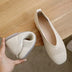 Sophia's Breathable Mesh Flats with Square Toe Design - Beige