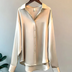 Olive | Stylish Sheen Blouse with a Flattering Fit - Beige
