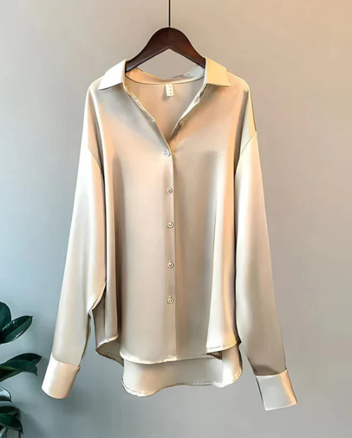 Luvrefashion | Olive Stylish Sheen Blouse with a Flattering Fit in Green - image 6