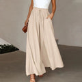 Gabriella | A-Line High Waist Elastic Pants with Drawstring – Long, Airy, and Pocketed