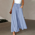Gabriella | A-Line High Waist Elastic Pants with Drawstring – Long, Airy, and Pocketed
