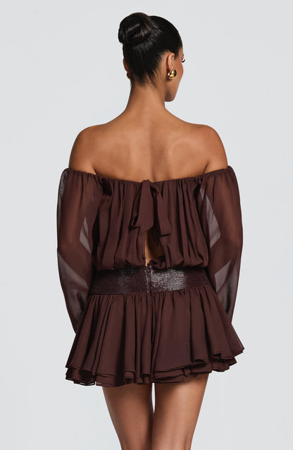 Sophia Plum Brown Summer Playsuit