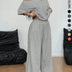 Sophia Off-Shoulder Wide-Leg Two-Piece Summer Set - Gray